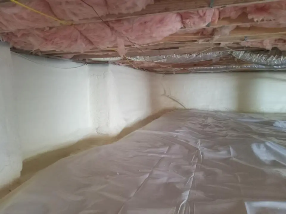 Crawl space encapsulation with closed-cell spray foam for Roof Maintenance in Carterville