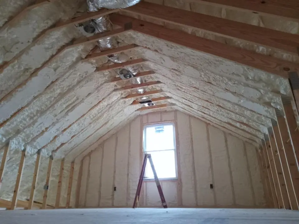 Spray foam roofing application for Crawl Space Insulation project in Carterville